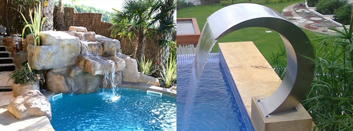 Cascatas para piscinas, desfruta do som da água Cascatas para Piscinas