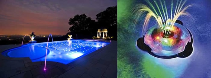 Decoração com água, fontes para piscinas Fontes para Piscinas