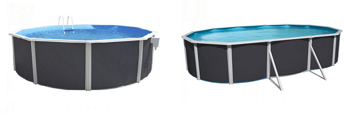 Piscinas Toi Antracite, modelos em 120 e 132 cm de altura.<BR><BR> Piscinas Toi Antracite