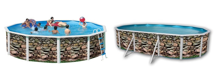 Piscinas Toi Muro, decorada com parede rústica Piscinas Toi Muro