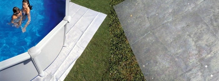 Tapetes de chão para piscinas, proteção extra para o liner Tapetes de Chão para Piscinas