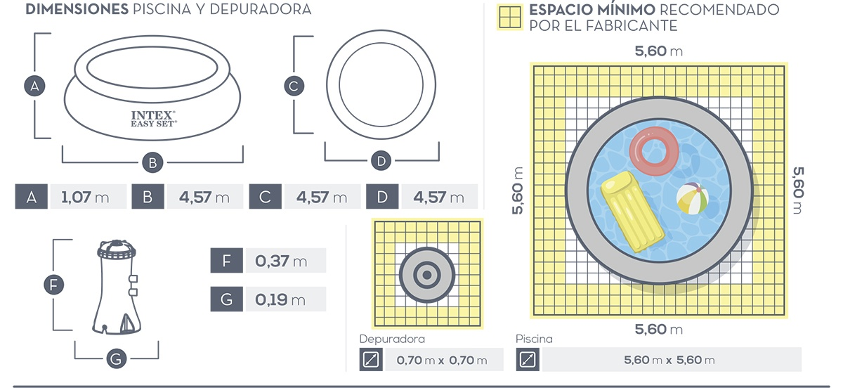 Piscina Intex Easy Set Redonda 457x107 cm 26166NP