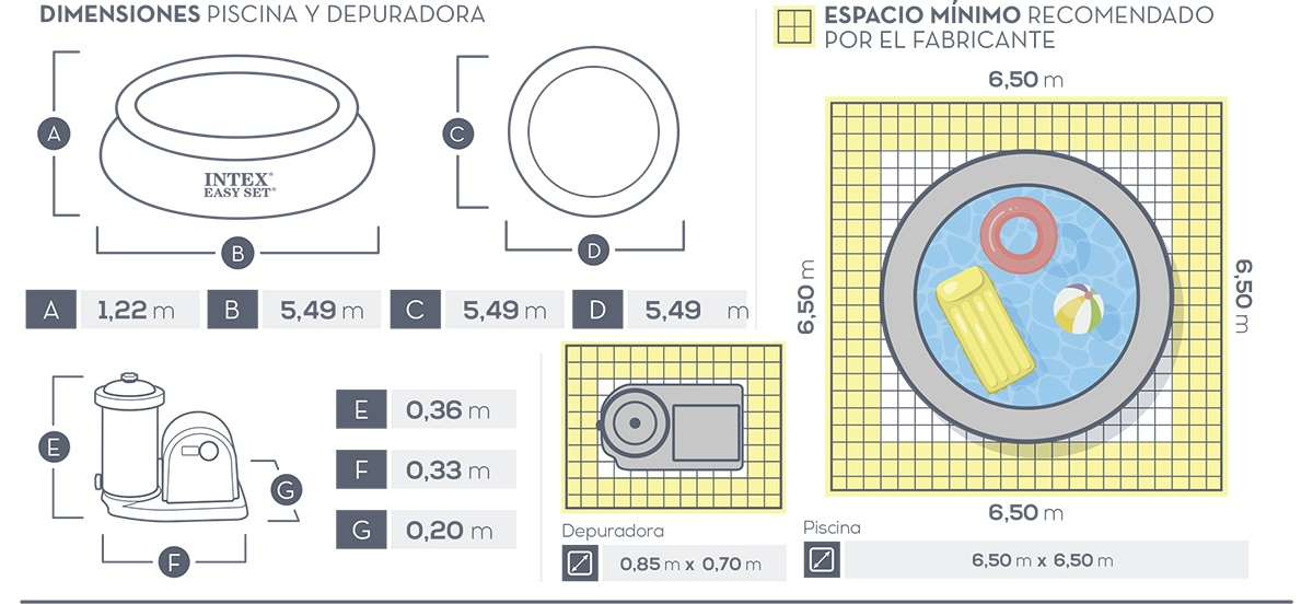 Piscina Intex Easy Set 549x122 Set Completo 26176NP
