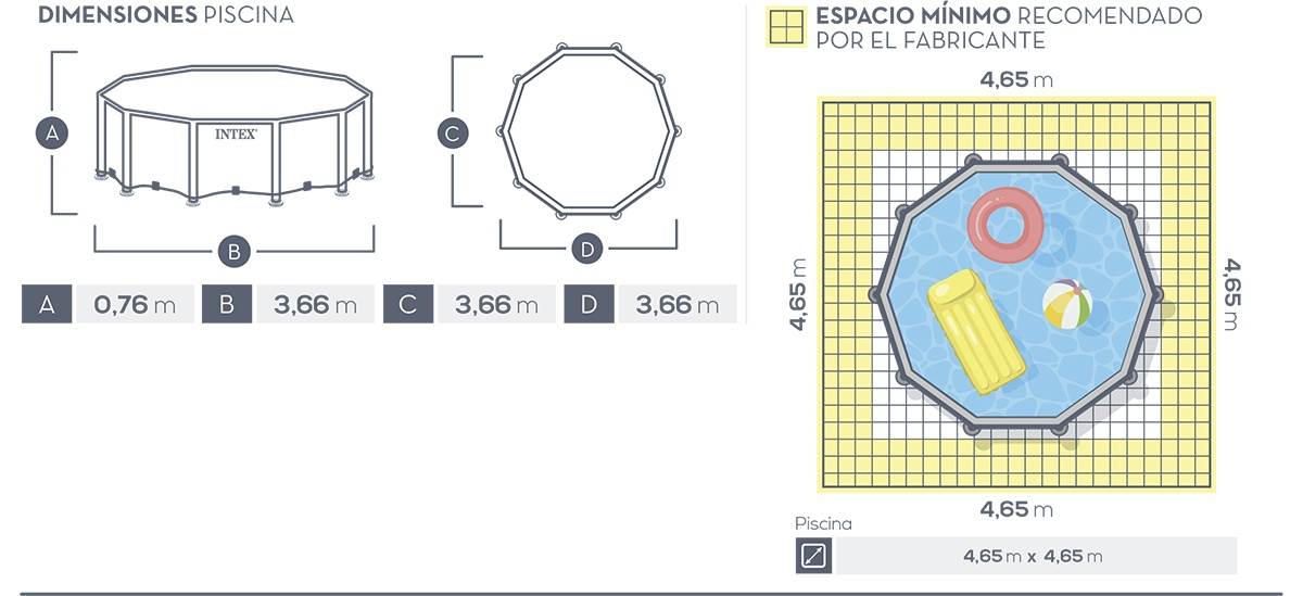 Piscina Intex Prisma Frame Redonda 366x76 cm 26710NP