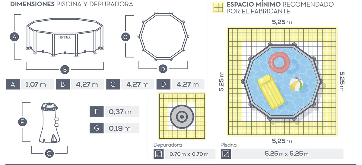 Piscina Intex Prisma Frame Redonda 427x107 cm 26720NP