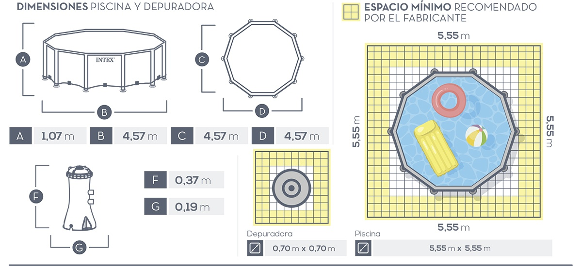 Piscina Intex Prisma Frame Redonda 457x107 cm 26724NP