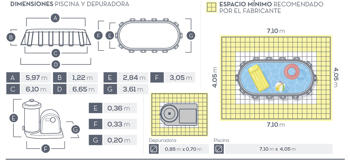 Piscina Intex Prisma Frame Oval 610x305x122 cm 26798NP