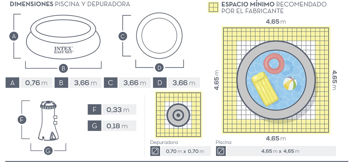 Piscina Intex Easy Set 366x76 cm com Filtro 28132NP