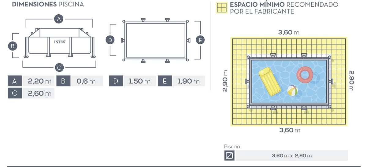 Piscina Intex Small Frame Familiar 220x150x60 cm 28270NP