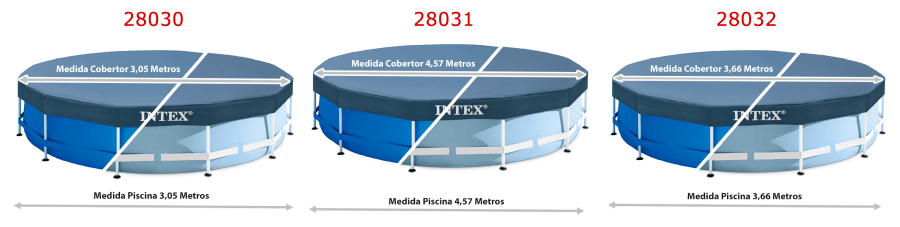 Coberturas Piscinas Metal Frame Intex