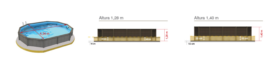 Piscina Naturalis Oval 635x472 cm