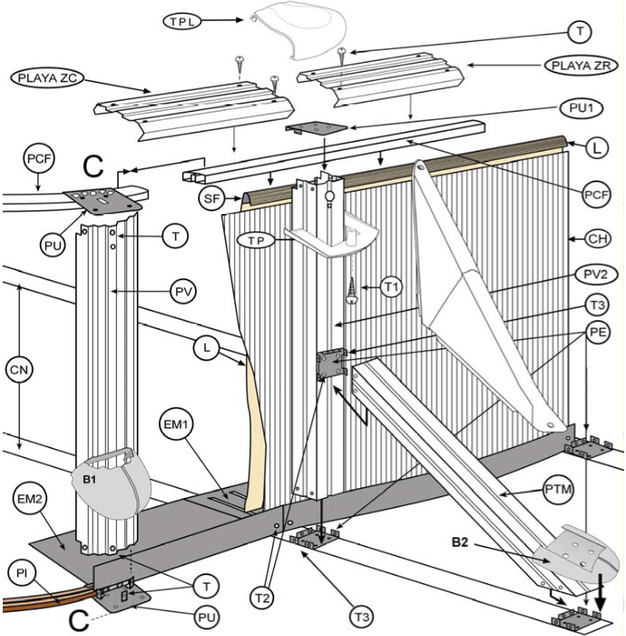 Peças de Reposição Piscinas Ovais Imitação Rattán com Postes de 132 cm