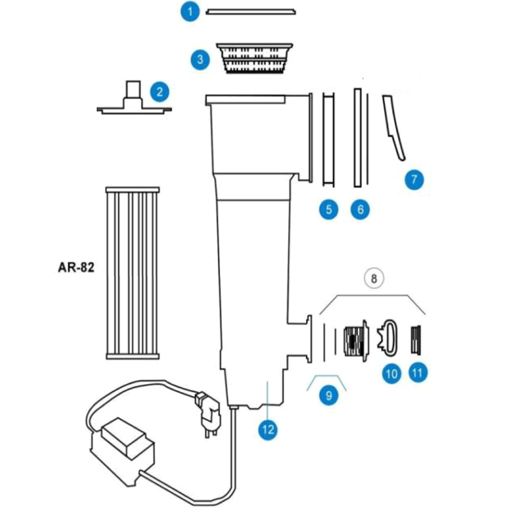 Reposições do Filtro de Cartucho Skimmer 3.8 m3/h Gre AR125
