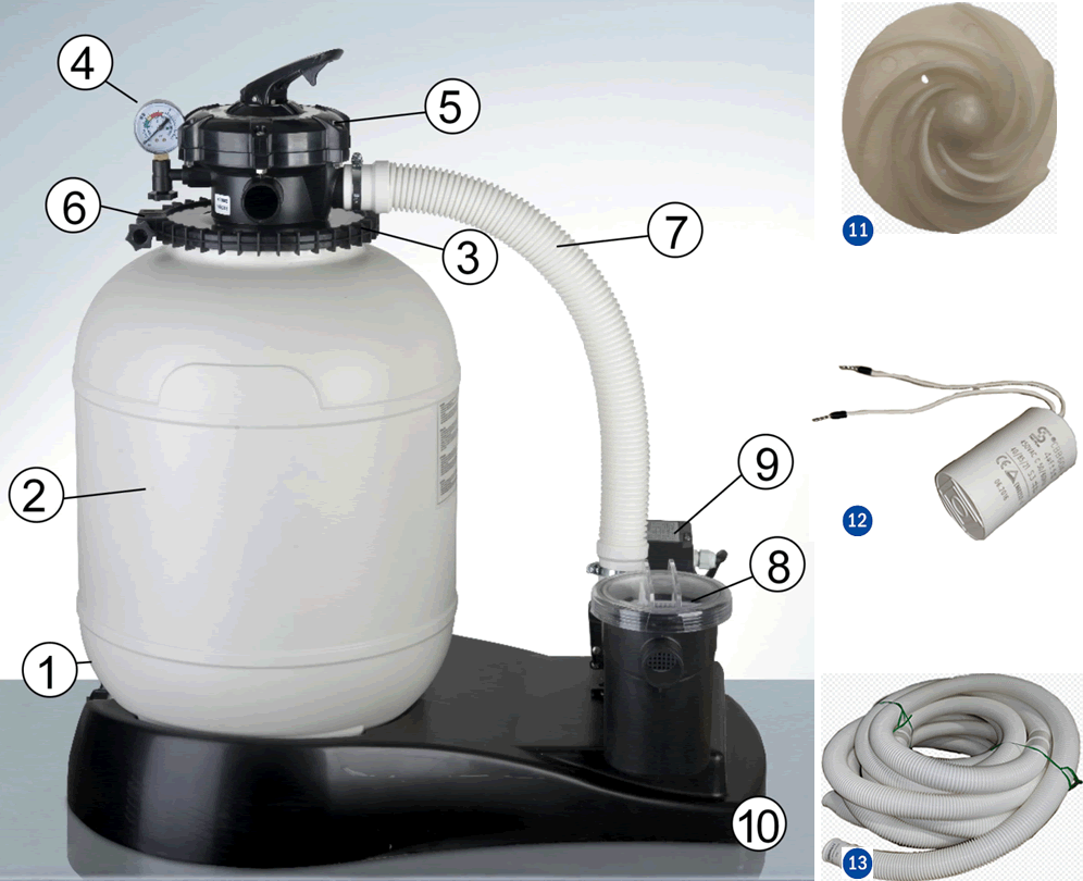 Reposições do Filtro de Areia Gre FA6040