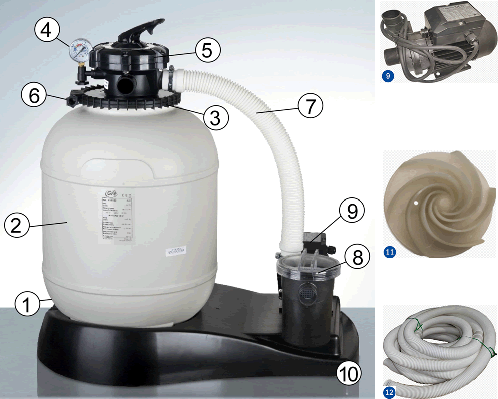 Reposições do Filtro de Areia Gre FA6050