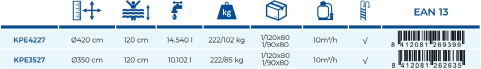 Piscina Gre Enterrada Sumatra 420x120 KPE4227