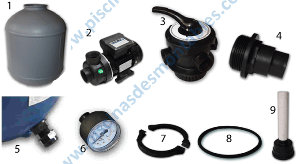 Peças de Reposição para Filtro de Areia Toi 3,6 m3/h 4855