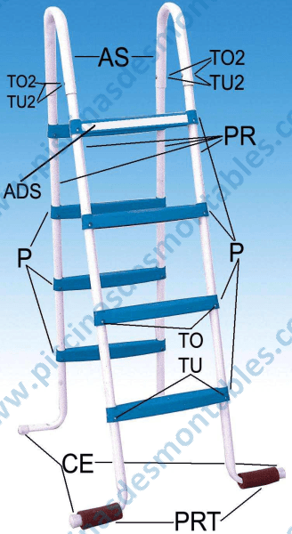 Peças de Reposição para Escada de 8 Degraus Toi 4870