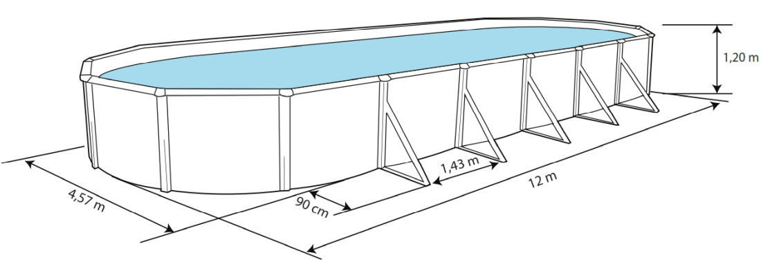 Piscina Toi À Medida 1200x457x120 TN120