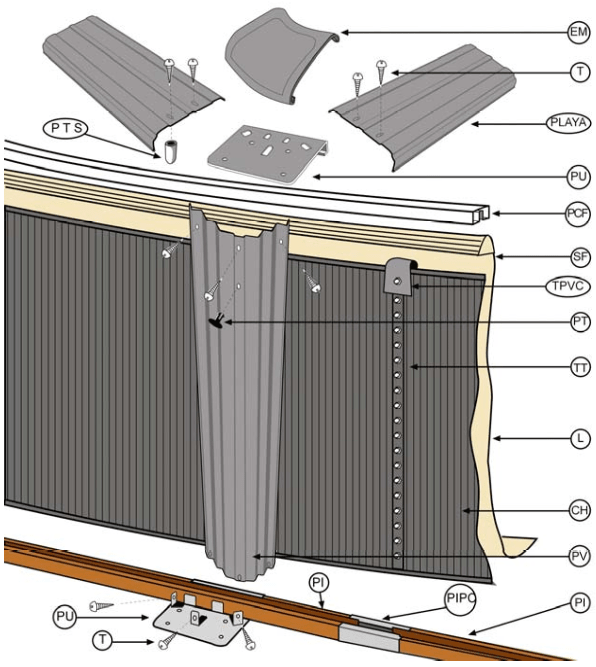 Peças de Reposição Piscinas Redondas Imitação Rattán de 120 cm