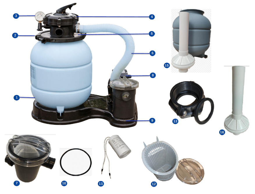 Reposições do Filtro de Areia Gre FS320