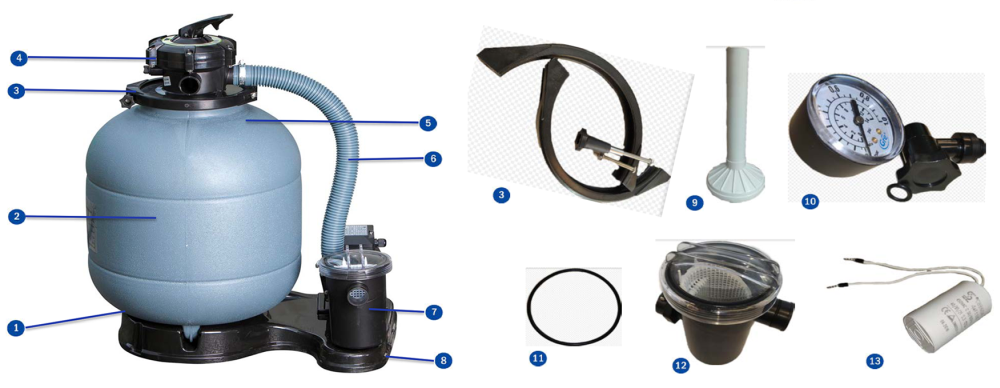 Reposições do Filtro de Areia Gre FS400