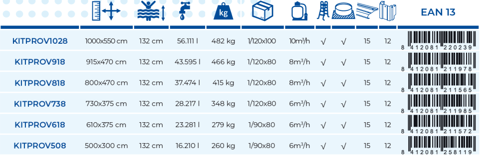 Piscina Gre Atlantis 610x375x132 KITPROV618